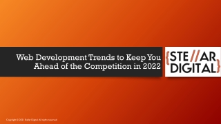 Web Development Trends to Keep You Ahead of the Competition in 2022