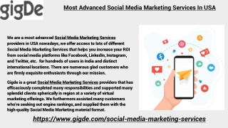 Most Advanced Social Media Marketing Services In USA