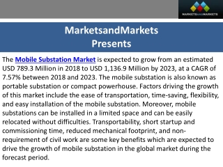 Mobile Substation Market Review and Forecast 2023