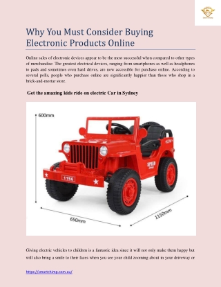 Why You Must Consider Buying Electronic Products Online
