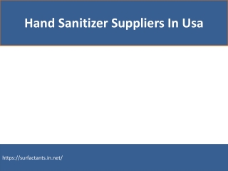 Hand Sanitizer Suppliers In Usa