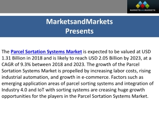 Parcel Sortation Systems Market Research & Development 2023