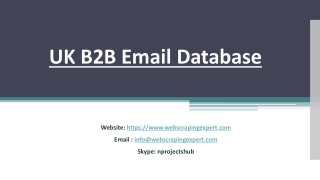 UK B2B Email Database