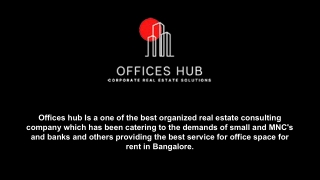 Office Space for Rent in Bangalore - Offices Hub