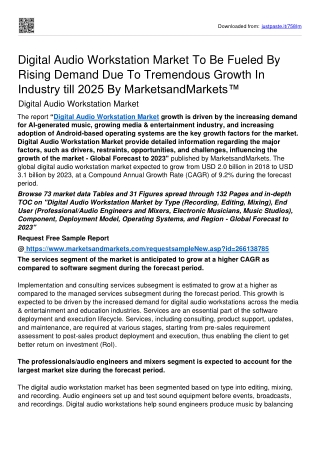 Digital Audio Workstation Market Is Poised To Grow At A CAGR of 9.2% to 2023