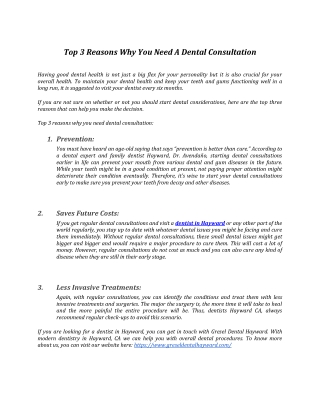 Top 3 Reasons Why You Need A Dental Consultation