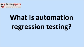 What is automation regression testing