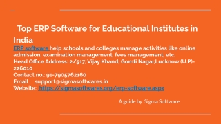 Top ERP Software for Educational Institutes in India