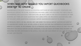 Easy way to import QuickBooks desktop to online