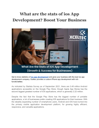 What are the stats of ios App Development? Boost Your Business
