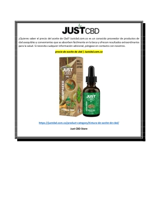 precio de aceite de cbd  Justcbd.com.co