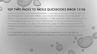 A quick and easy guide to resolve QuickBooks Error 15106