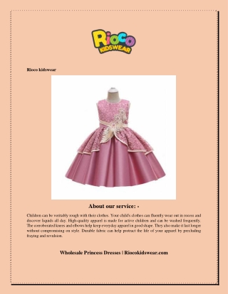 Wholesale Princess Dresses  Riocokidswear