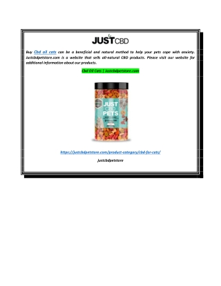Cbd Oil Cats  Justcbdpetstore.com