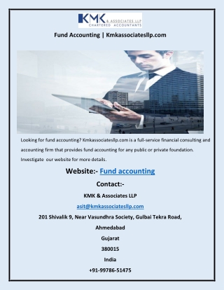 Fund Accounting | Kmkassociatesllp.com