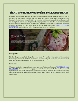 What to see before buying packaged meat