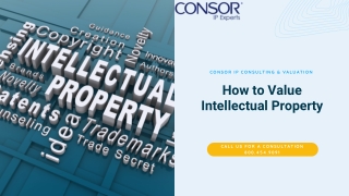 Intellectual Property Valuation Firms | CONSOR IP Consulting & Valuation
