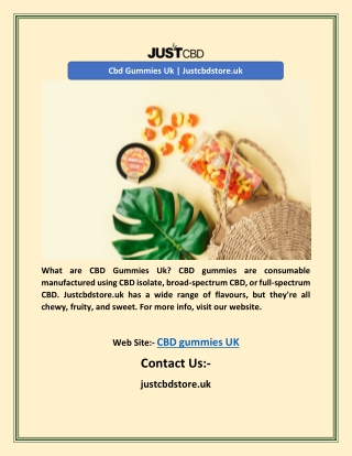Cbd Gummies Uk | Justcbdstore.uk