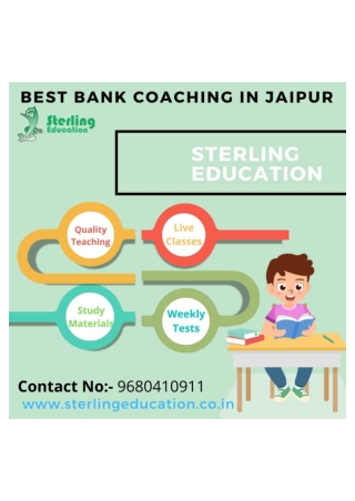Best Bank Coaching in Jaipur Sterling Education