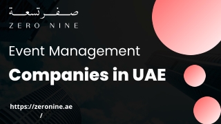 Event Management Companies in UAE