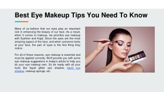 Best Eye Makeup Tips You Need To Know