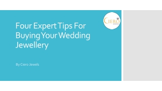 Four Expert Tips For Buying Your Wedding Jewellery
