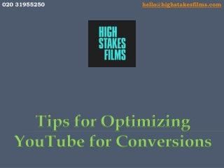 Tips for Optimizing YouTube for Conversions