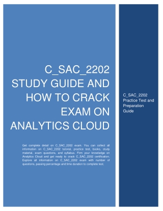 C_SAC_2202 Study Guide and How to Crack Exam on Analytics Cloud