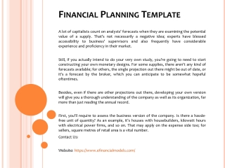 Financial Planning Template