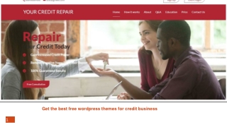 Get the best free wordpress themes for credit business