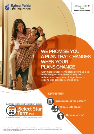 iSelect Star Term Plan | Online Term Insurance Plan | Canara HSBC OBC
