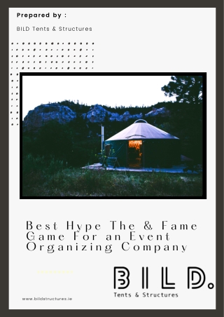 Best Hype The & Fame Game For an Event Organizing Company