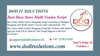 Best Readymade Shoe Store Multi Vendor System - DOD IT Solutions