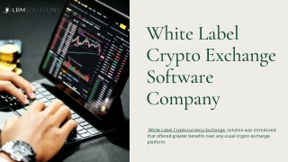 White Label Crypto Exchange Software  Development Company In Mohali