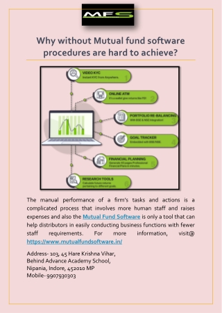 Why without Mutual fund software procedures are hard to achieve