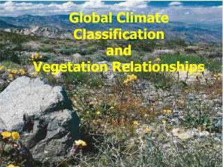 Global Climate Classification and Vegetation Relationships