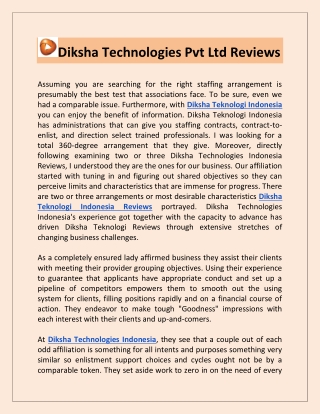 Diksha Technologies Pvt Ltd Reviews-