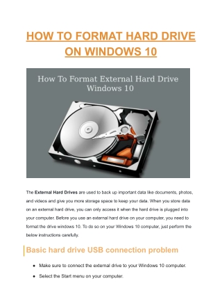 How To Format Hard Drive On Windows 10 In Proper Way | Guide