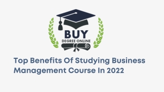 Top benefits of studying business management course in 2022