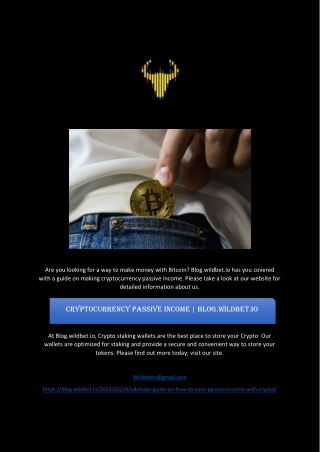 Cryptocurrency Passive Income | Blog.wildbet.io