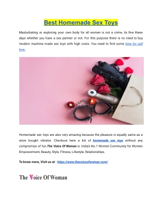 Best Homemade Sex Toys