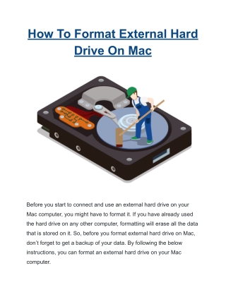 Finding How To Format External Hard Drive On Mac? -Ultimate Guide