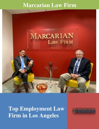 Top Employment Law Firm in Los Angeles - Marcarian Law Firm