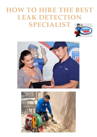 How to Hire the Best Leak Detection Specialist