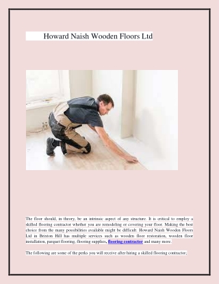 Professional Flooring Contractor in Brixton Hill