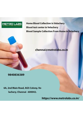 Home Blood Collection in Velachery