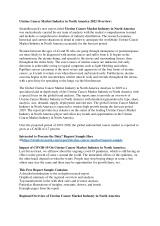 Financial Overview of Uterine Cancer Market Industry in North America 2022, Swot