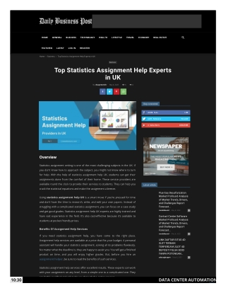 Statistics Assignment Help & Services No.1 | Top UK Writers