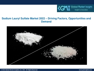 Sodium Lauryl Sulfate Market 2022 – Driving Factors, Opportunities and Demand
