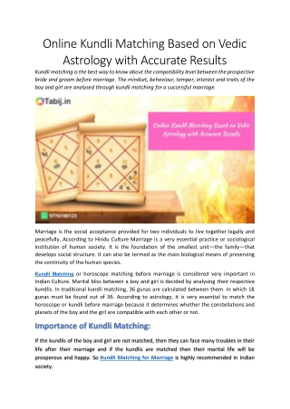 Online Kundli Matching Based on Vedic Astrology with Accurate Results-converted